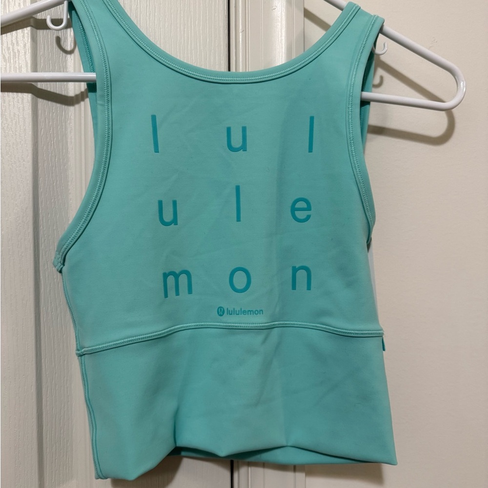 lululemon athletica Green Sleeveless Fitted Crop Tank
